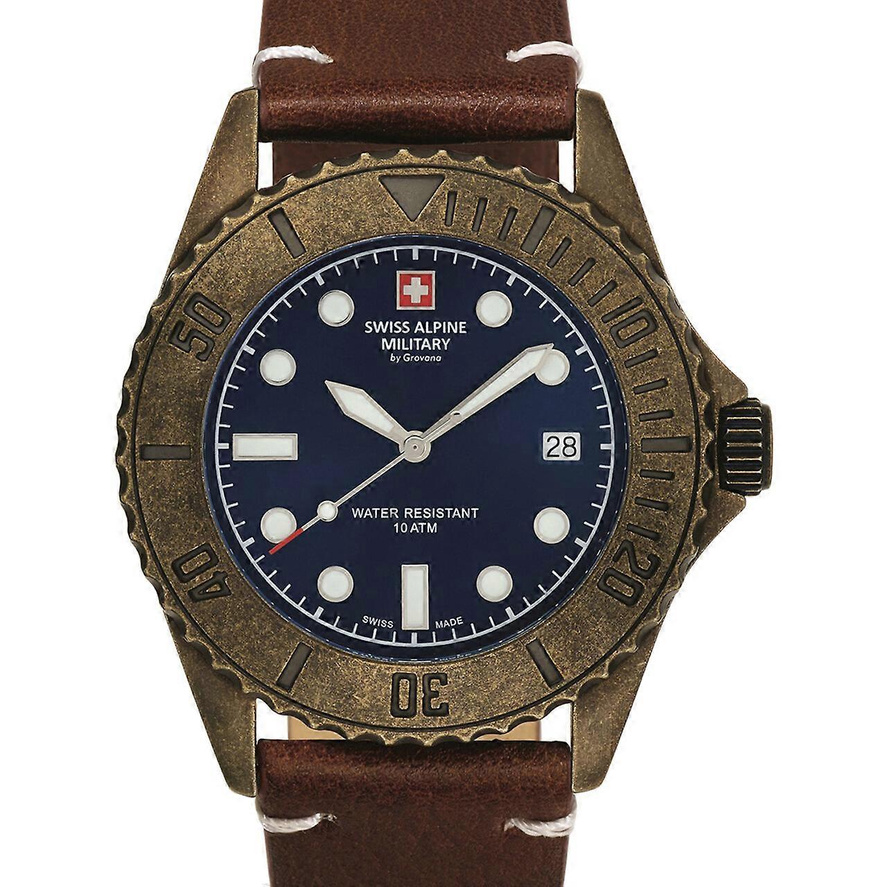 男士手表 瑞士阿尔卑斯军用腕表 7051.1585， 石英， 41mm， 10ATM