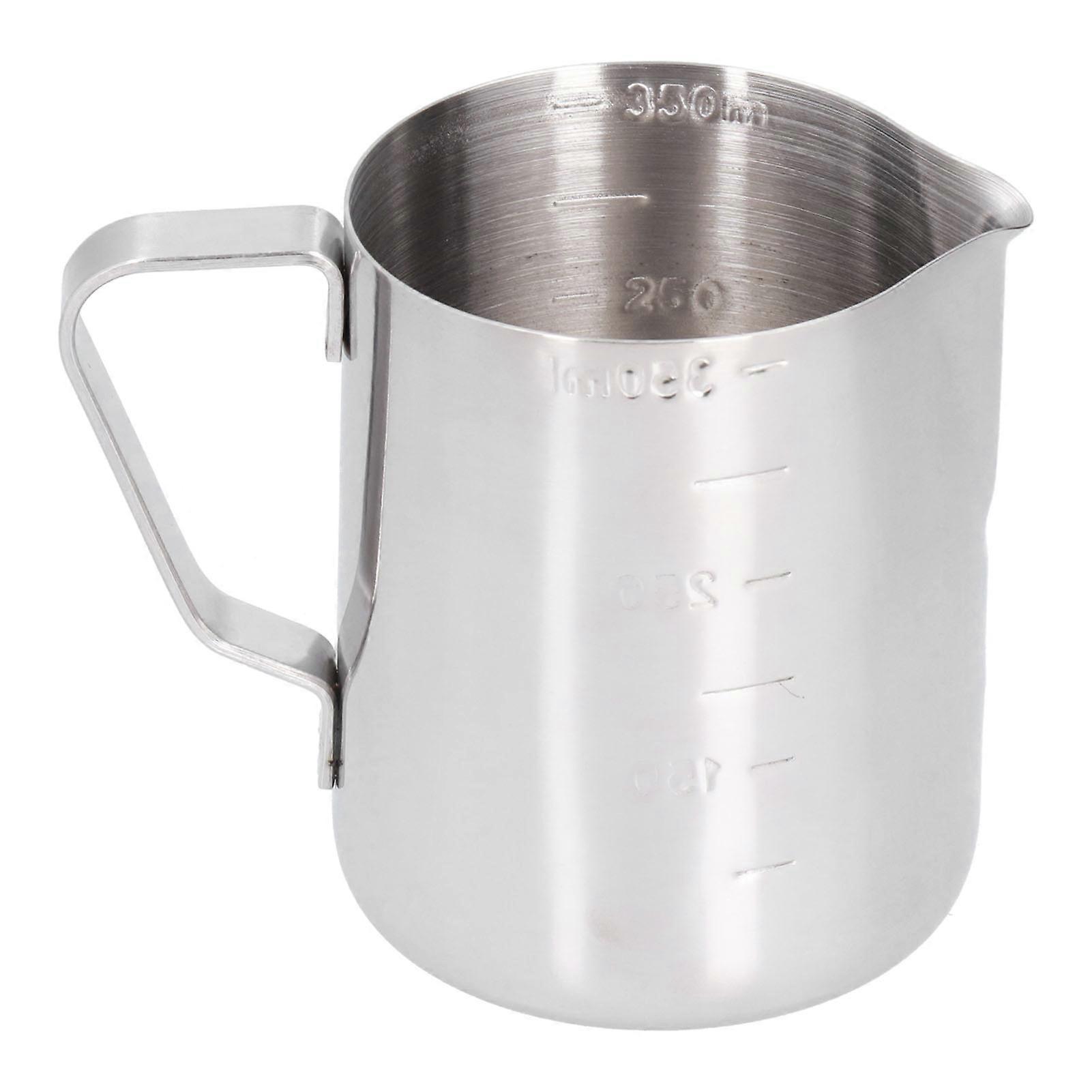 Milk Frothing Jug Stainless Steel Foam Making Pitcher with Measuring Scale