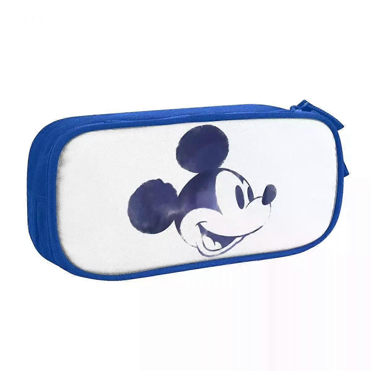 x843 ميكي ماوس رئيس الرجعية خمر مقلمة جديد الكرتون حامل القلم حقيبة طالب تخزين كبير مدرسة قلم رصاص مربع ffxz843