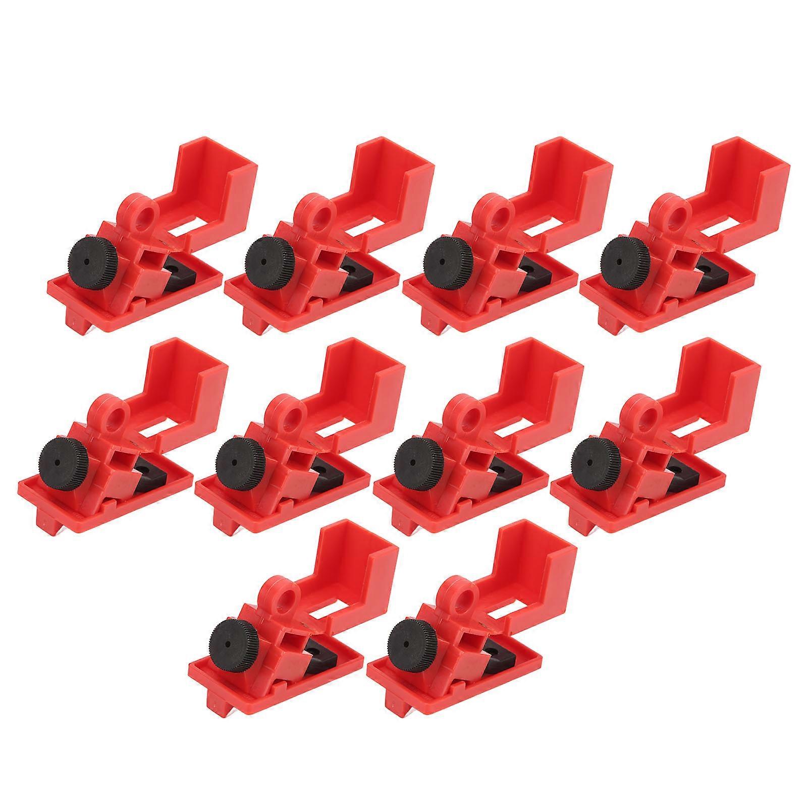 10PCS Circuit Breaker Lockout Device Clamp On Power Switch Lock Engineering Plastic for Less 16.5mm Handle
