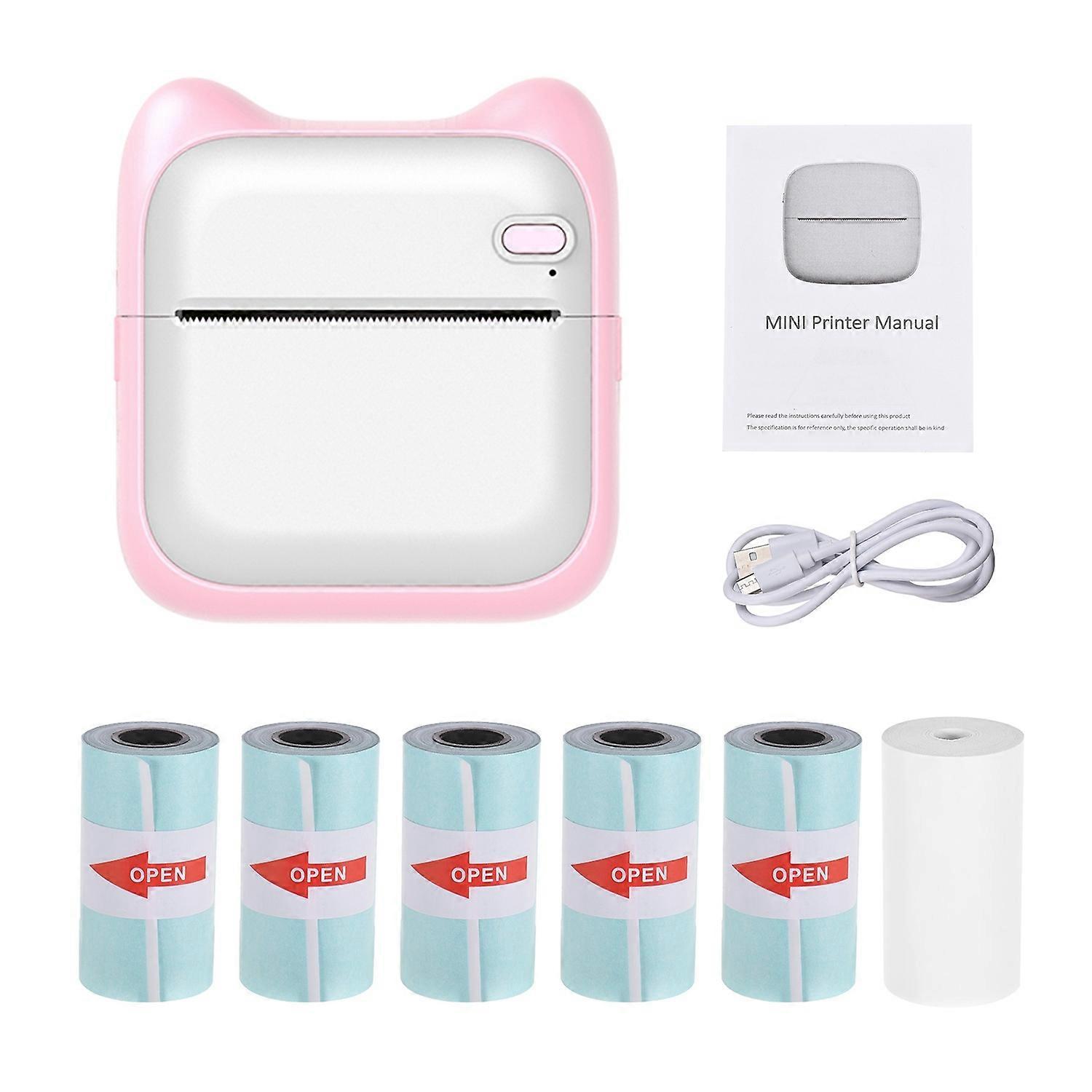 Mini Pocket Photo Printer Portable Thermal Printing Machine 203dpi Wireless BT Connection for Pictur