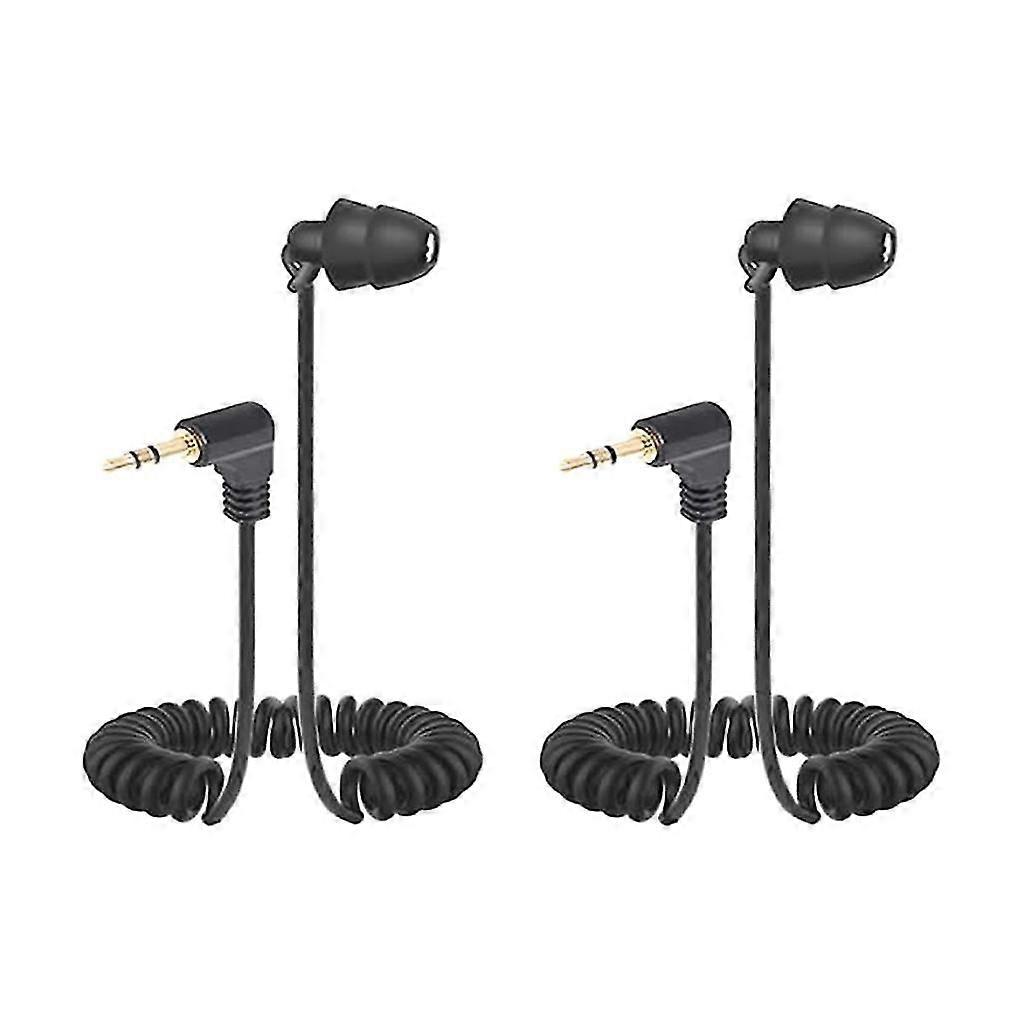 Single Earbud Spring Headset with 3.5mm Jack for One Ear - In Ear