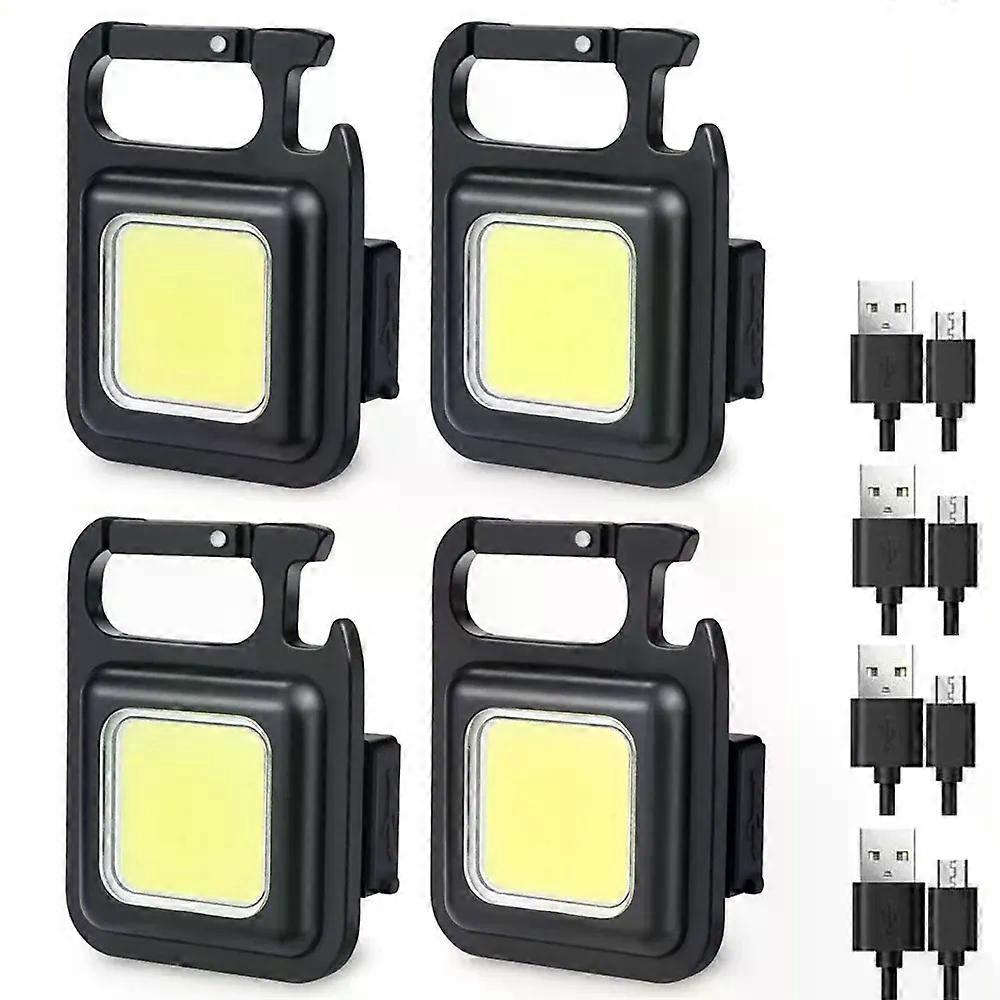 USB Charging Light Emergency Lamps Multifunctional Mini Glare COB Keychain Strong Magnetic Repair Work Outdoor Camping Light