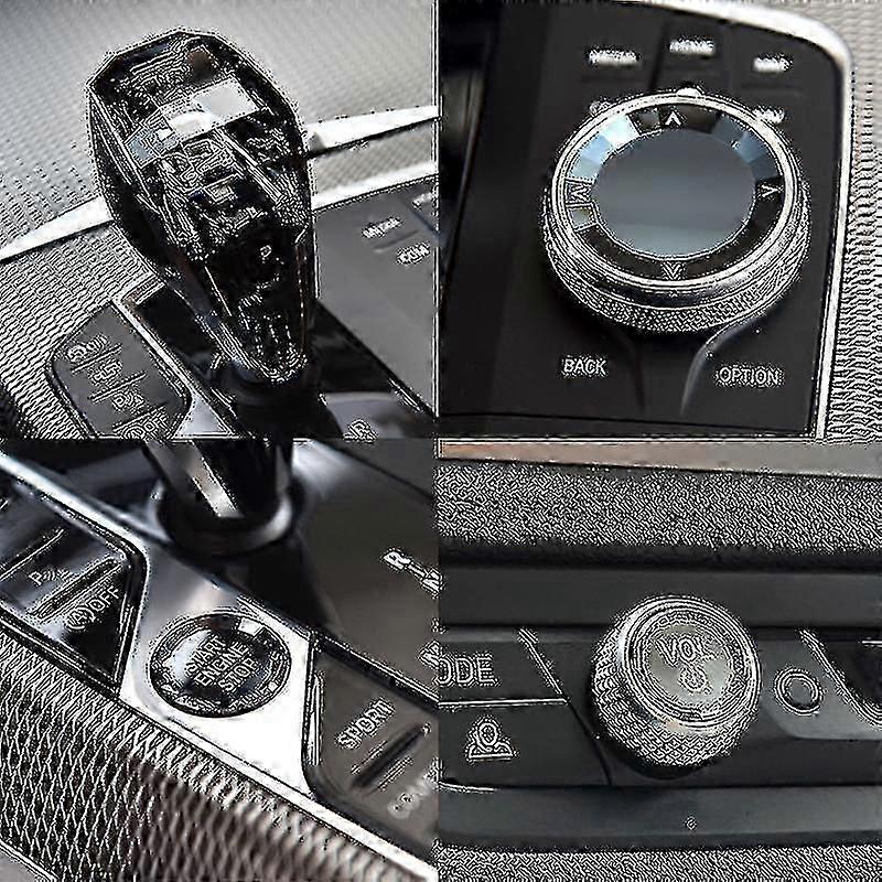 Crystal 4-piece Set Gear Shift Knob Volume Button For Bmw X5 G05 G06 G07 G14 G15 G16 G20 G22 G28 G29