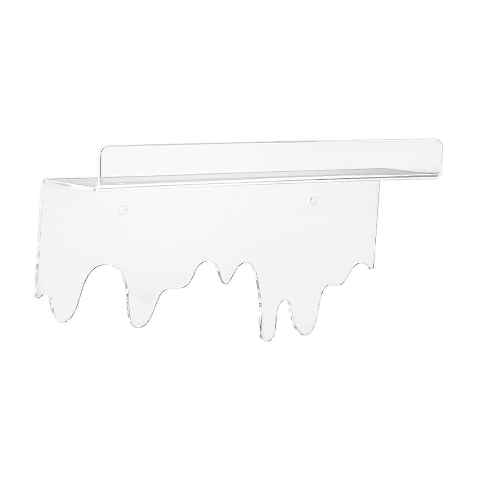 Acrylic Floating Wall Ledge Shelf, U Shaped Modern Wall Mounted Bookshelf for