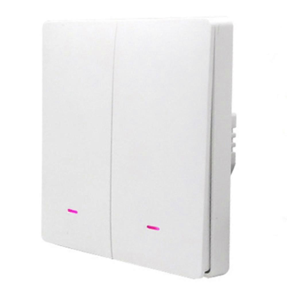 2-Gang Smart WiFi Switch Light Zero Fire Version Neutral Wire Fire Wire Required Voice Control