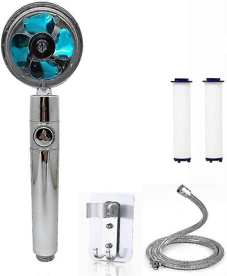 Propeller Driven Shower Head, Universal High Pressure Shower Head, Easy Install