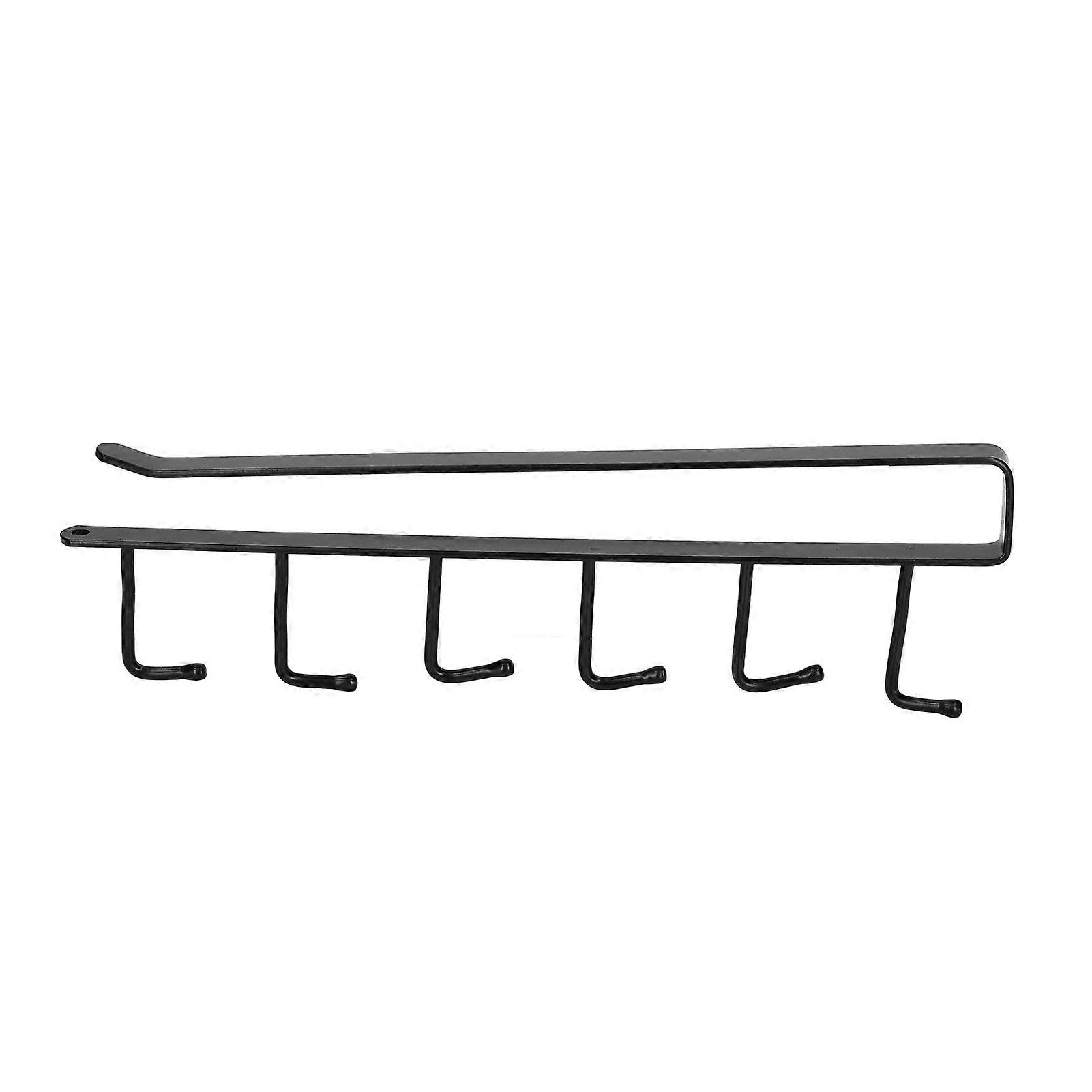 Coffee Mug Holder 6 Hooks Elegant Style Convenient Practical Stable Reliable Wearable Kitchen Rack for HomeBlack