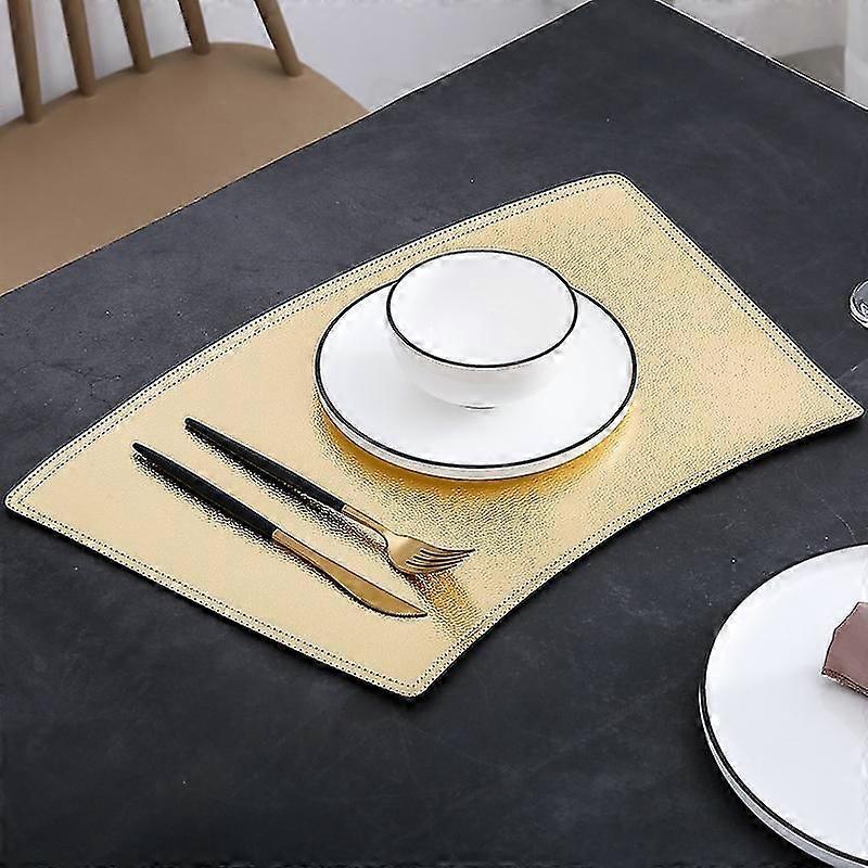 Mantel de 6 piezas, cuero, mantel occidental, oro
