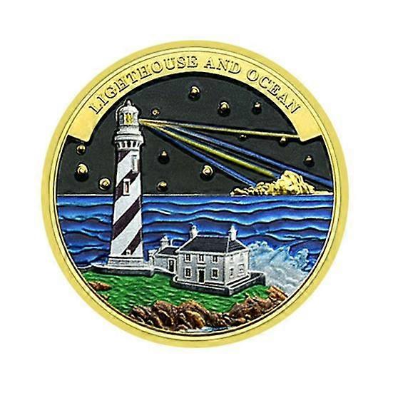 Lighthouse Ocean Coin Metal Collectible Coin Inspiring Long Voyage Travel Souvenir Coin for Self Collection Commemoration