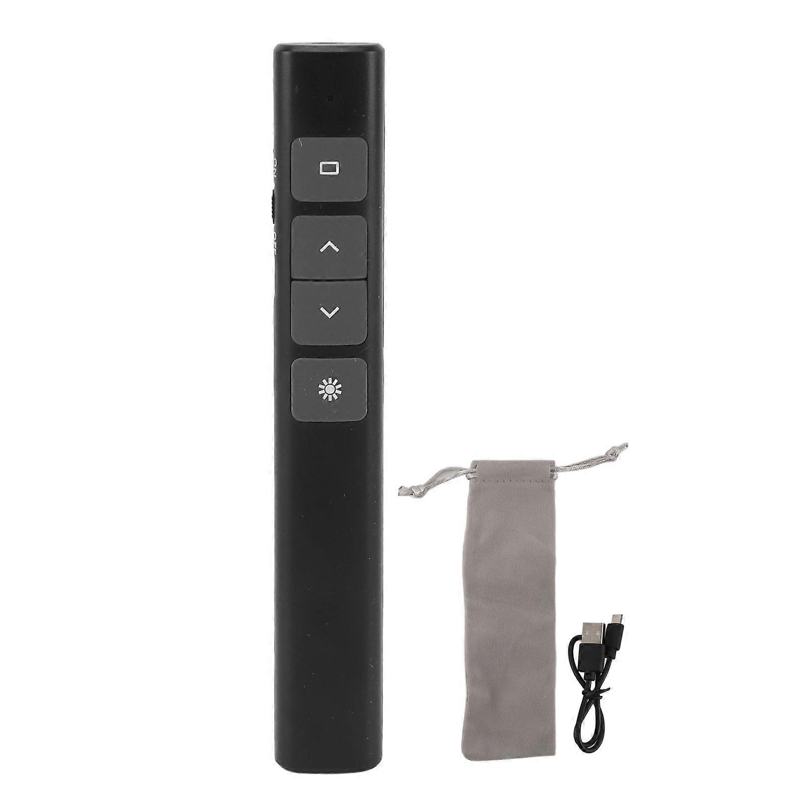 Esityksen napsautus monitoiminen tarkka erittäin herkkä langaton lataus PPT-sivu Kääntökynä liikekokoukseen Opetus musta