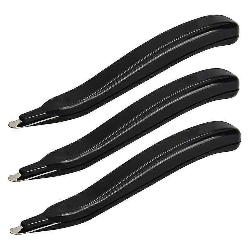 Staple Remover Professional Magnetic Easy Staple Removers Tool 3 PCS Staple Puller Remover Staple Pullers for Office, School and Home(Black)