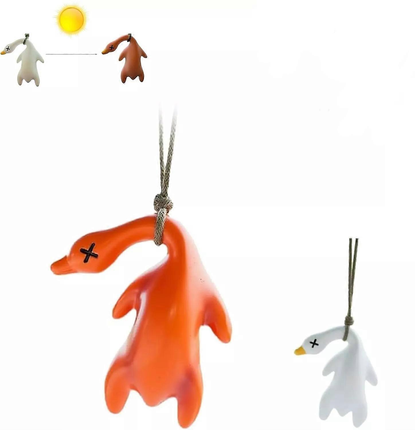 Auto Kleur Veranderende Gebraden Eend Hanger, Leuke UV Temperatuur Eend Herinnering