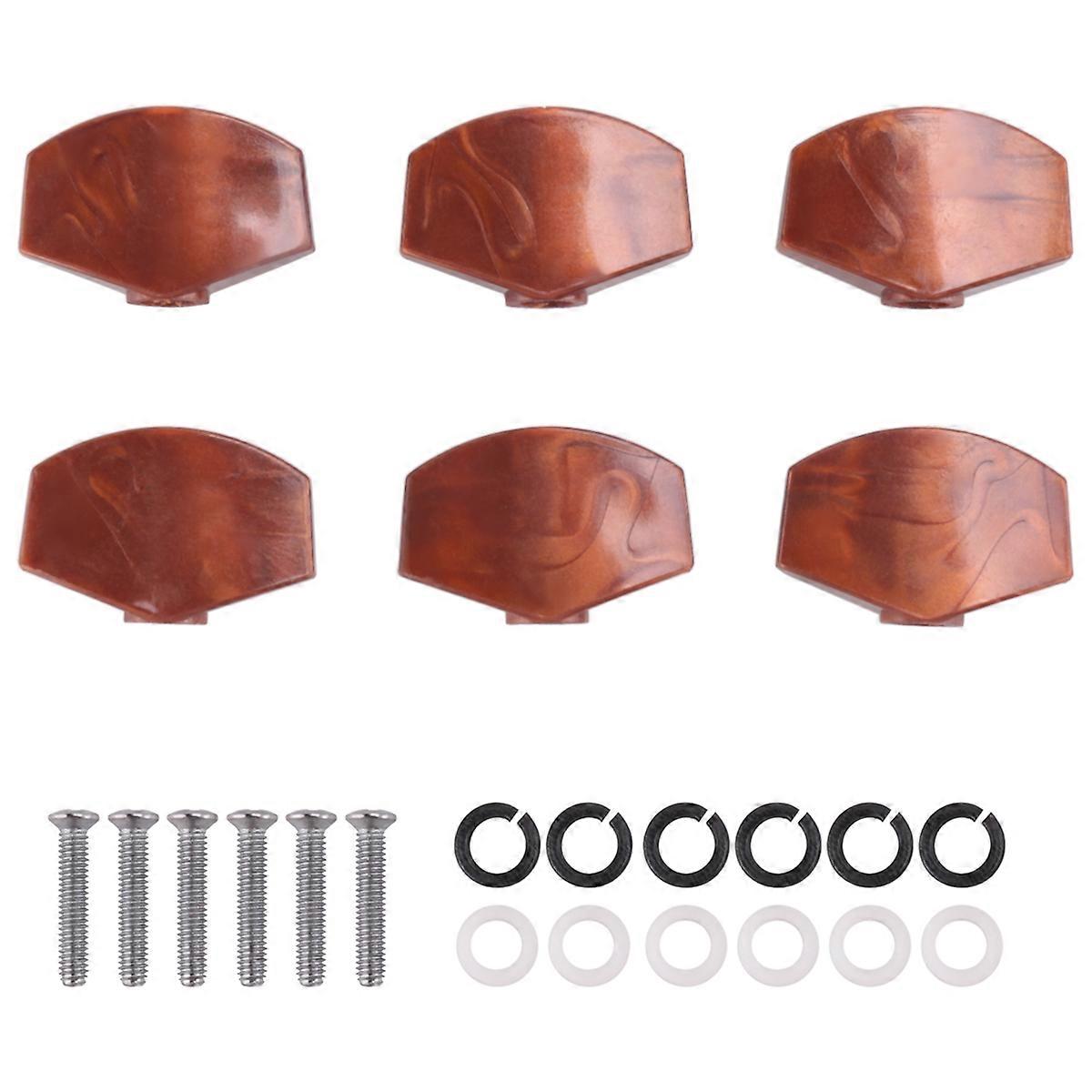 6 Pcs/Set Guitar Tuning Peg Buttons, Knobs Machine Heads for Guitar