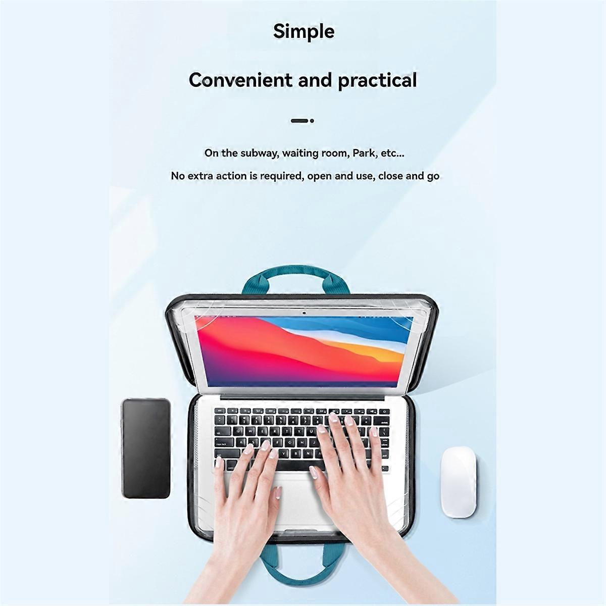 Portable Notebook Briefcase 13 Inch Dark blue + gray