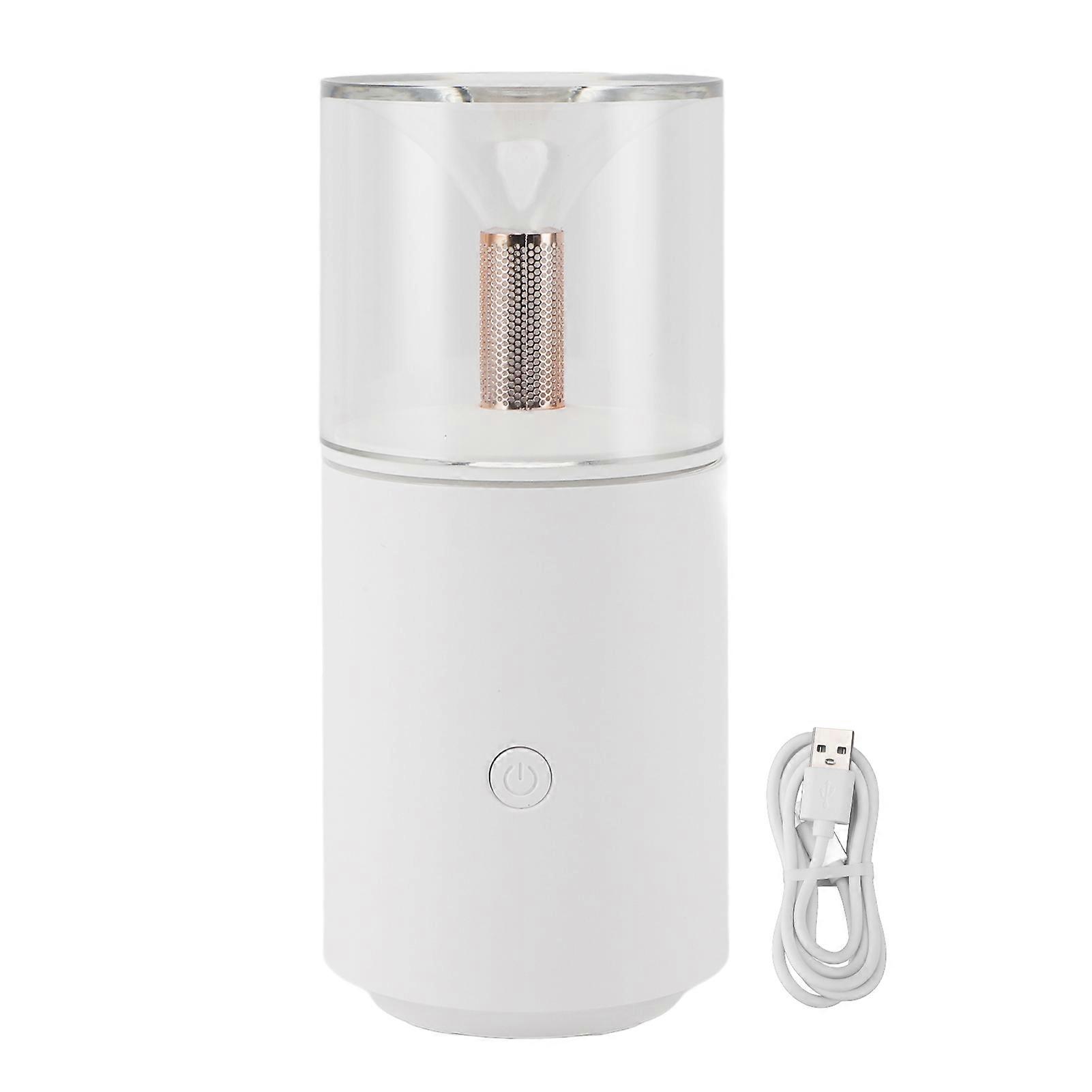 Car Aromatherapy Diffuser Humidifier Portable USB Mini Essential Oil Diffuser with Candlelight for Home Office White