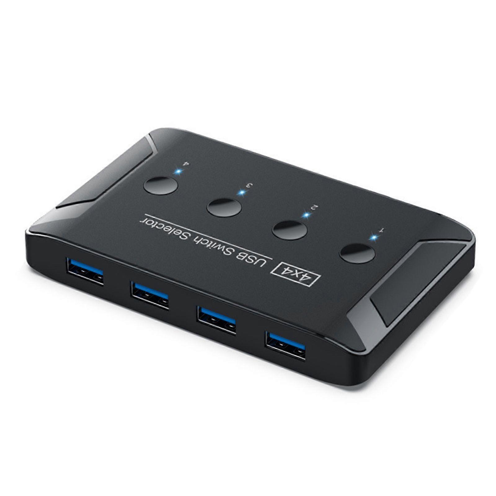 USB Printer Sharing Device Data Transfer Splitter Manual Switch Hub 4 in 4 Out