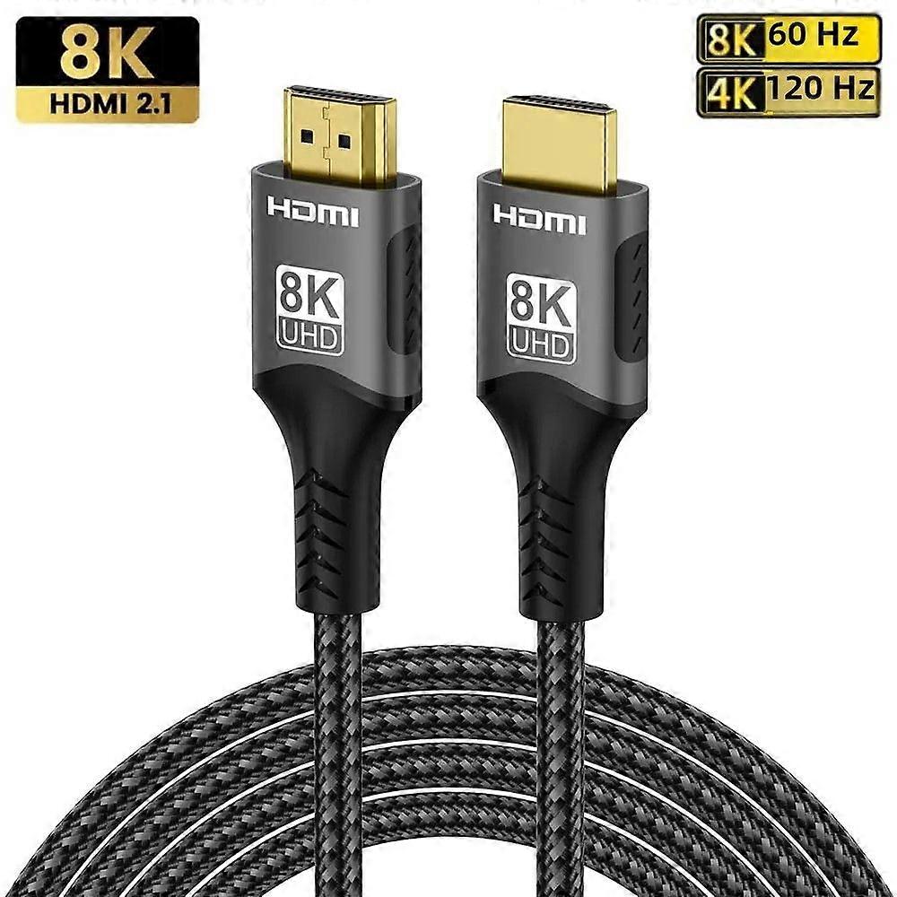 HDMI 2.1 Cable 8K Ultra High Speed with EARC ARC HDCP Adapter for PC Laptop Projector TV HD Video Cable Adapter 4K@120Hz 8K@60Hz 48Gbps