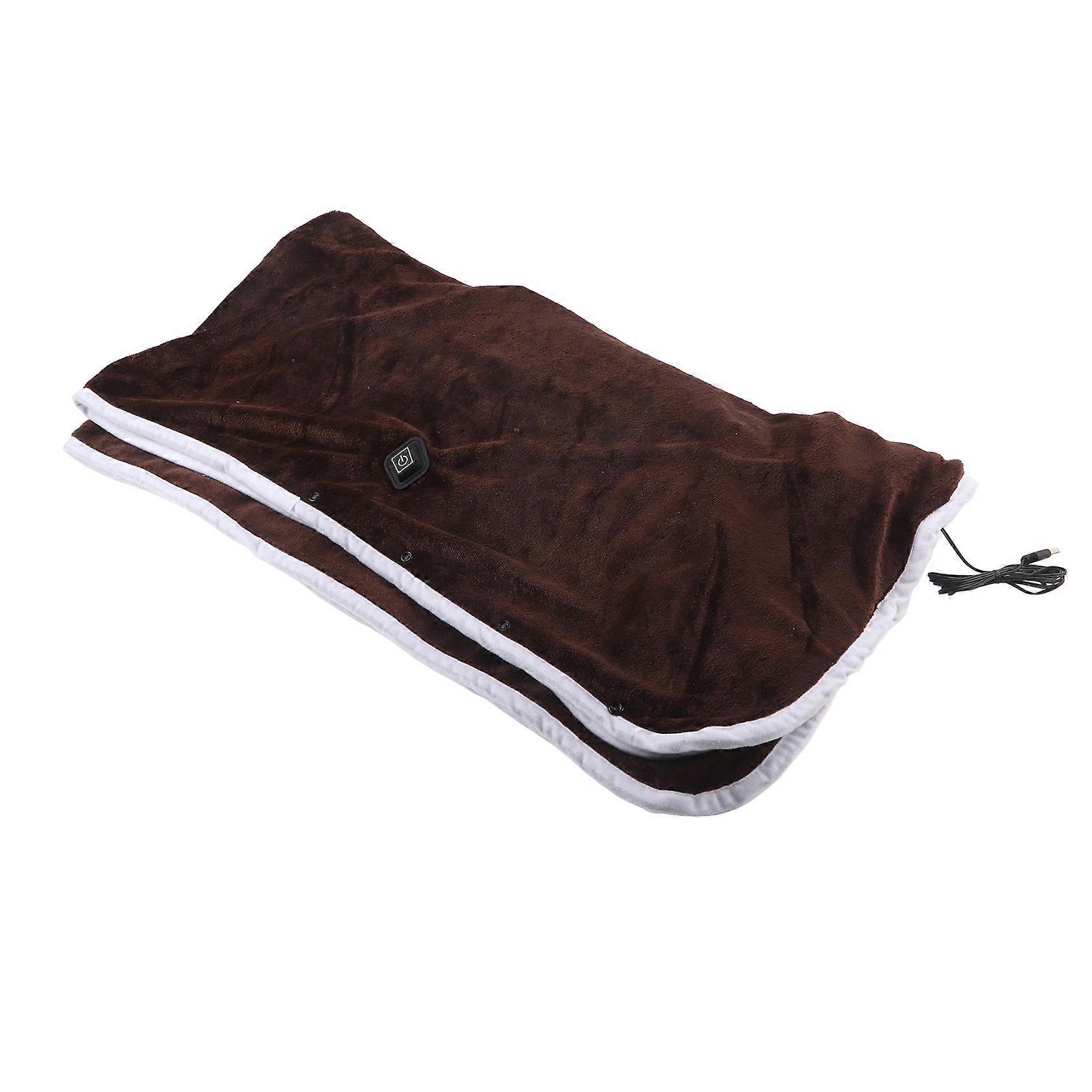 USB Electric Heated Shawl Household Temperature Adjustable Soft Warm Heating Blanket