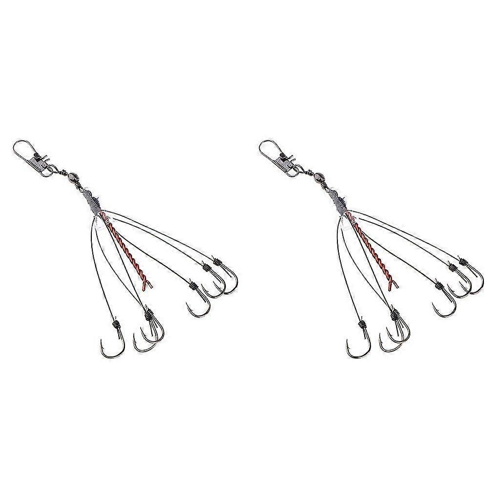 2 Set High Carbon Steel Fishing Explosion Hook Fishhooks with 12pcs Hooks 5