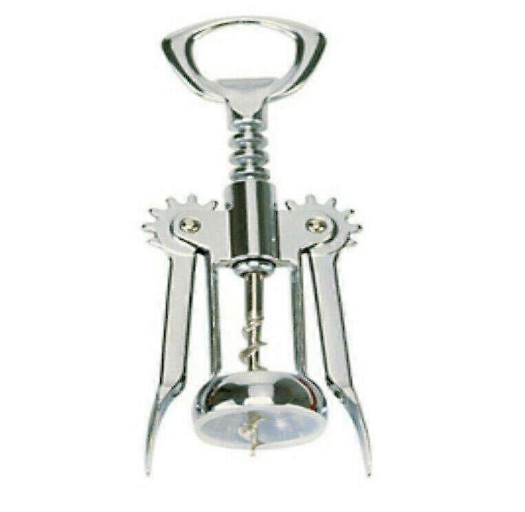 Corkscrew Winged 7-1/2 Inch Durable Wine Bottle Opener with Ergonomic Handle and Stainless Steel Design