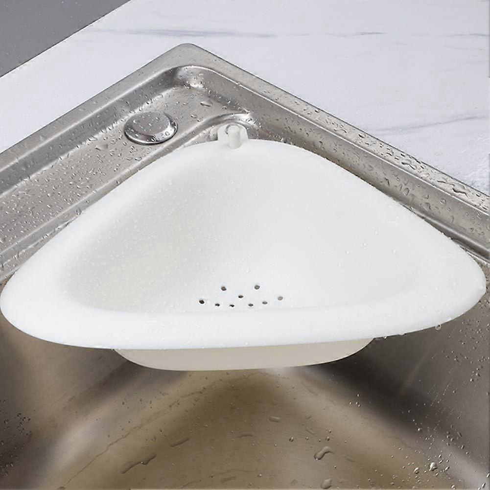 Triangular Kitchen Sink Filter, Creative Design Hanging Filtering Draining Rack, Essential Kitchen Tool Space-saving Storage Solution for Kitchen