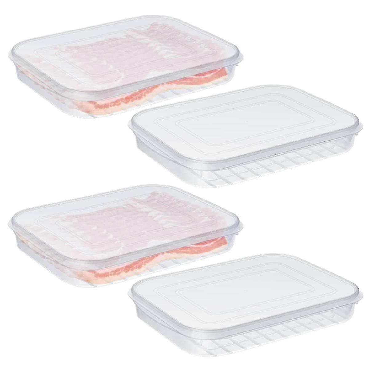 Transparent PE Soft Cover Home Storage Box for Refrigerator Fresh-Keeping with Stackable Food Grade Preservation