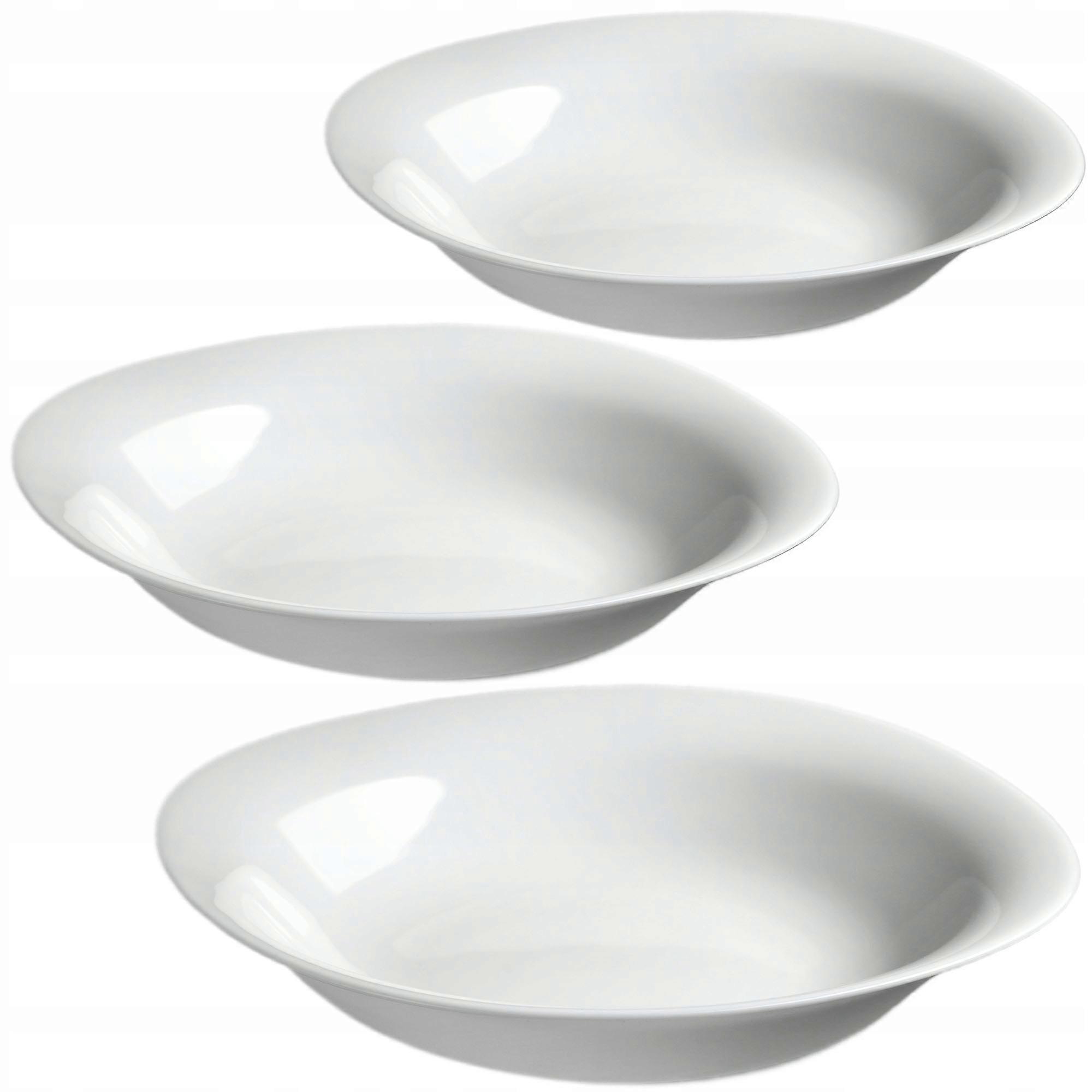 KADAX Plato de Cena 23cm Blanco Profundo 3pcs