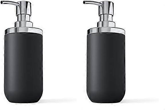 Junip Modern Resin Soap Pump, Chrome/Black (Pack of 2)