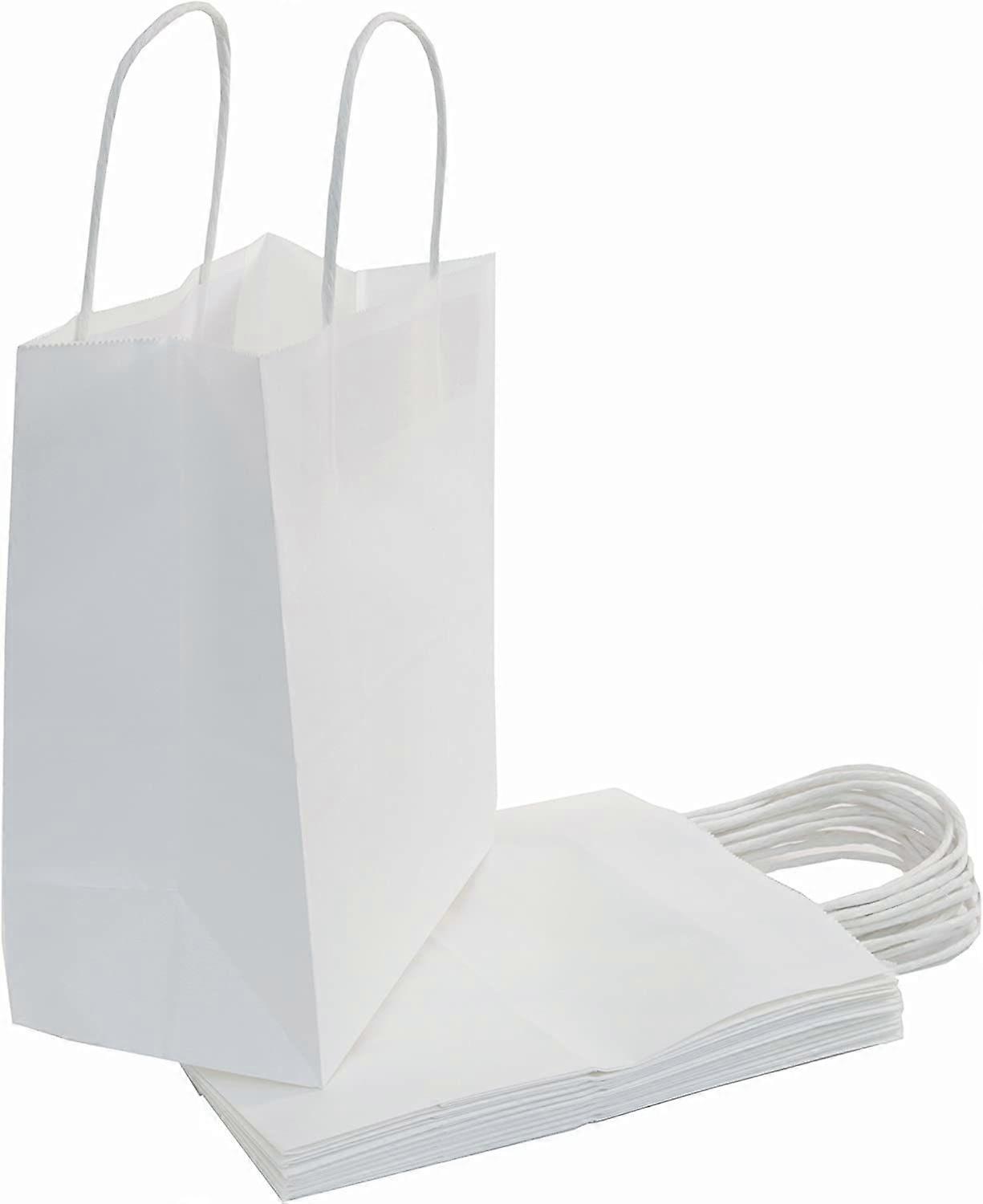 White paper bag with handle in bulk, 30 pcs21*11*27