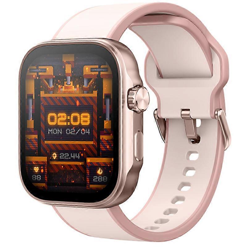 Smartwatch with 1.99-Inch Large Screen, Supports Heart Rate and Blood Oxygen Monitoring, Sleep Monitoring, Bluetooth Calling(Pink)