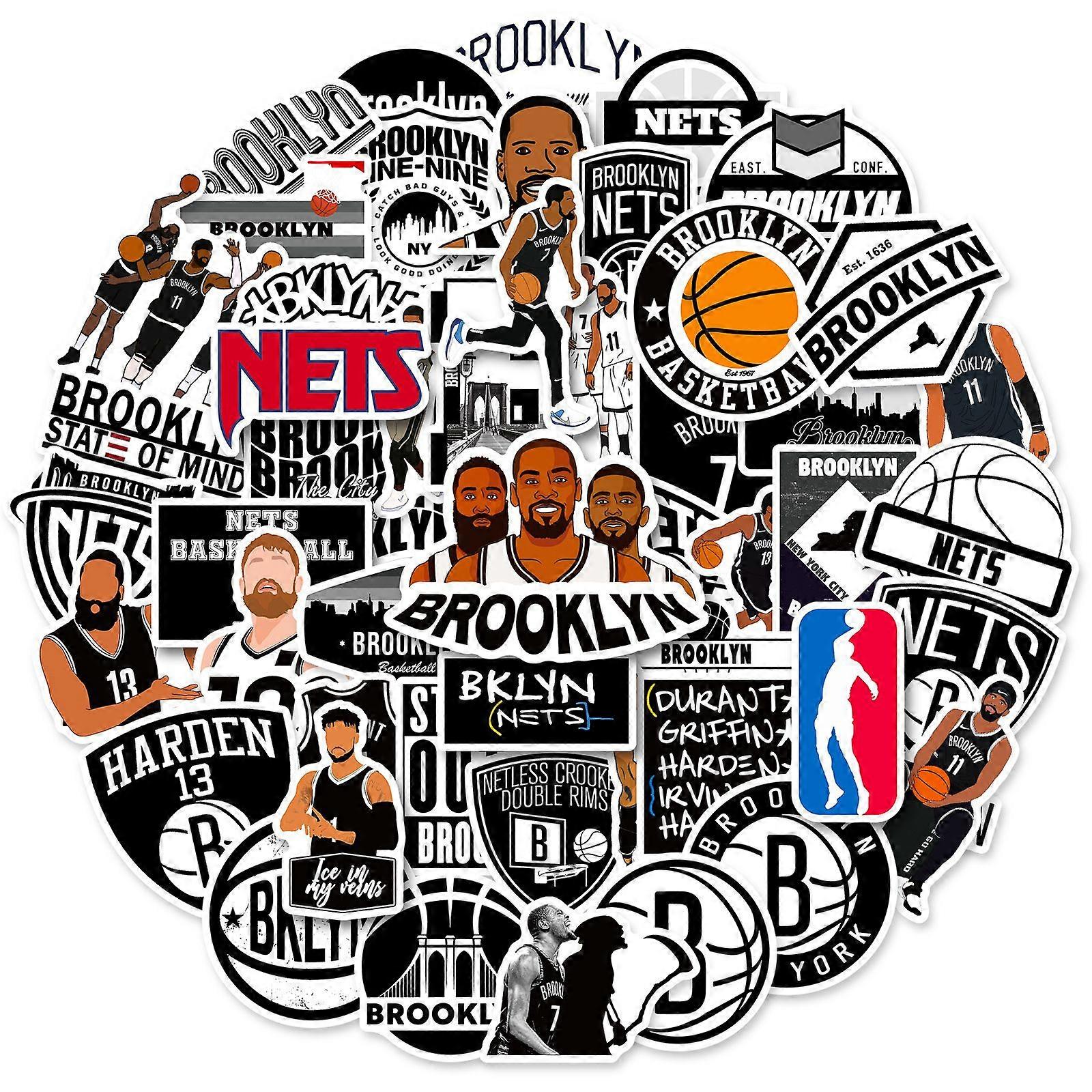 50pcs NBA Combo Series Basketball Stickers for Water Bottles Tumbler Luggage Skateboard Bumper Scrapbook Cup, Gift Sticker for Kids Teens Adults