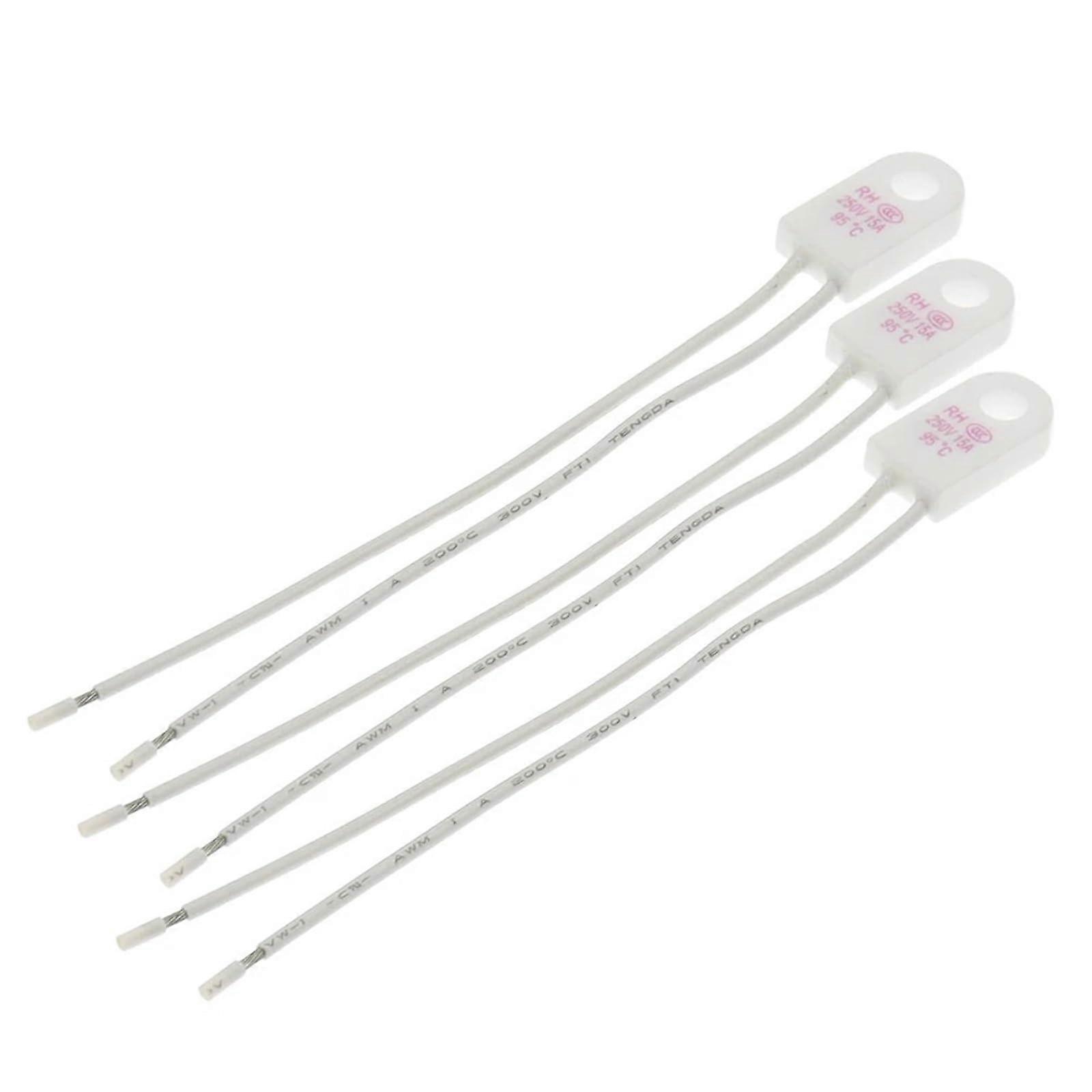 10Pcs RH/Tf 95 115 125 130 135 150 180 230 Degrees 15A 250V Temperature Fuse Thermal Links Over Temperature Protector(180C 15A)