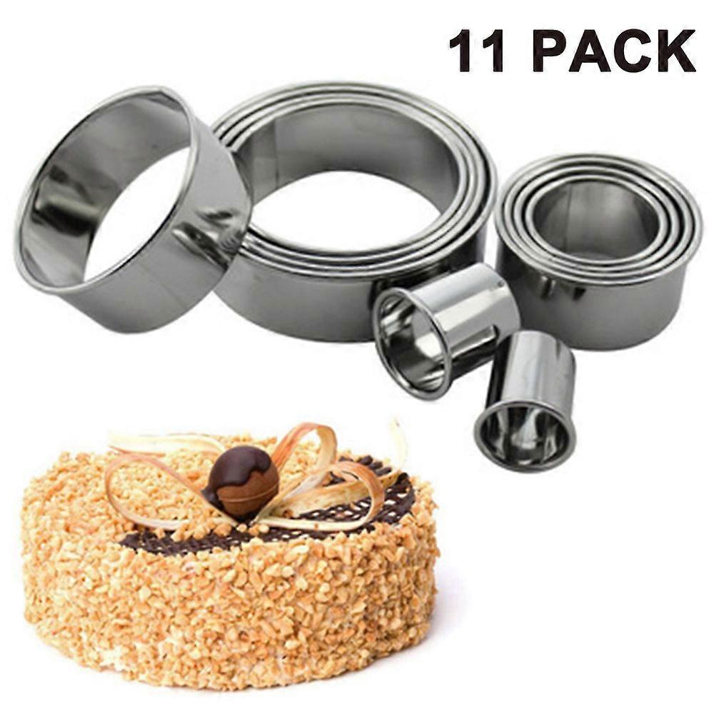 Stainless Steel Round Cookie Cutters Assorted Sizes Baking Tool
