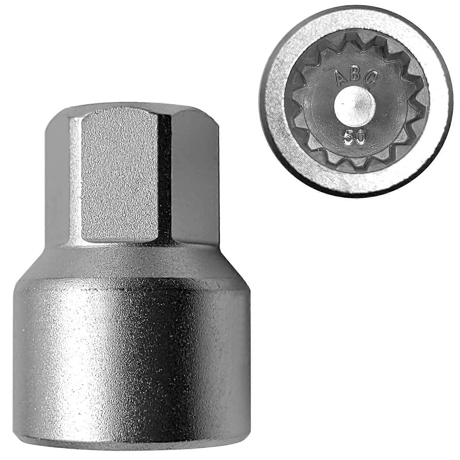 Wheel Locking Nut Key Replacement for Porsche, 50 Thick-walled Wheel Lock Nut Socket Adapter, Wheel Anti-Theft Lug Nut Removal Tool