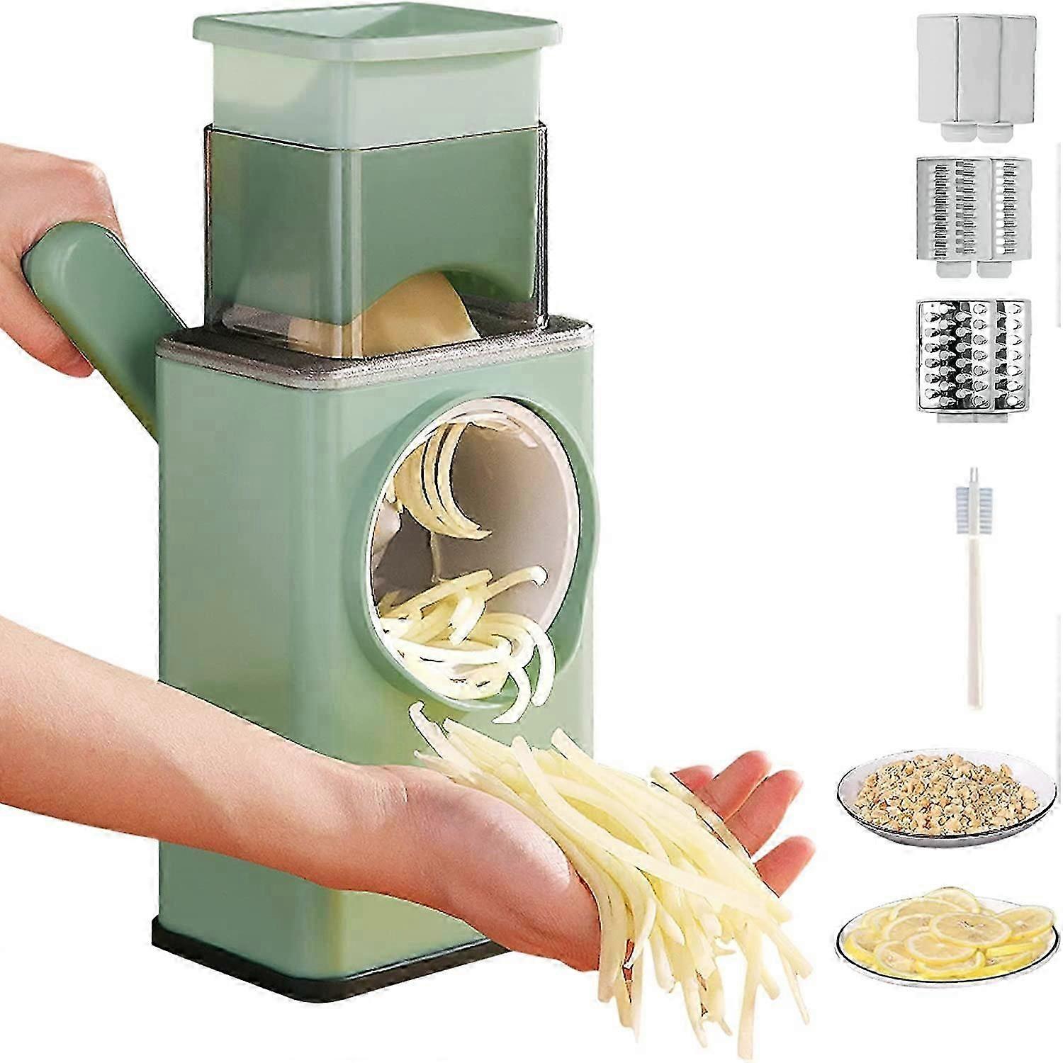 Rotary Cheese Grater Upgraded With handle 4 in 1 Square