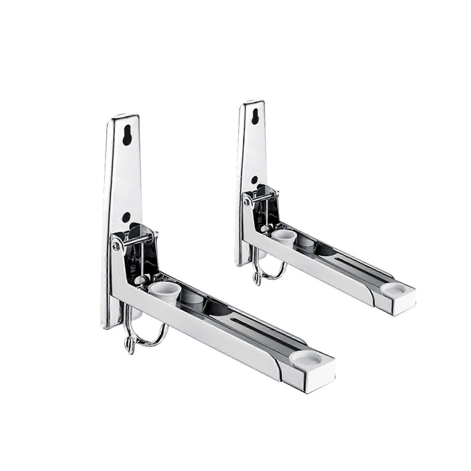 Microwave Oven Bracket Holder Stainless Steel Wall Mount Sturdy Adjustable Stand Rack For Kitchen