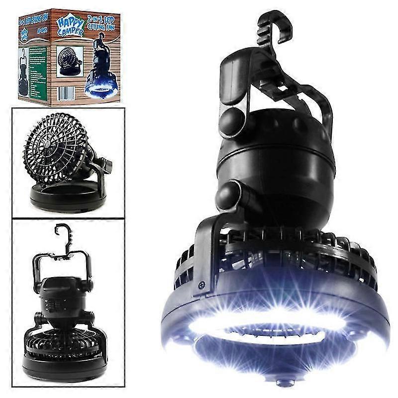 Portable Led Camping Lantern With Ceiling Fan - Hurricane Emergency Survival Kit
