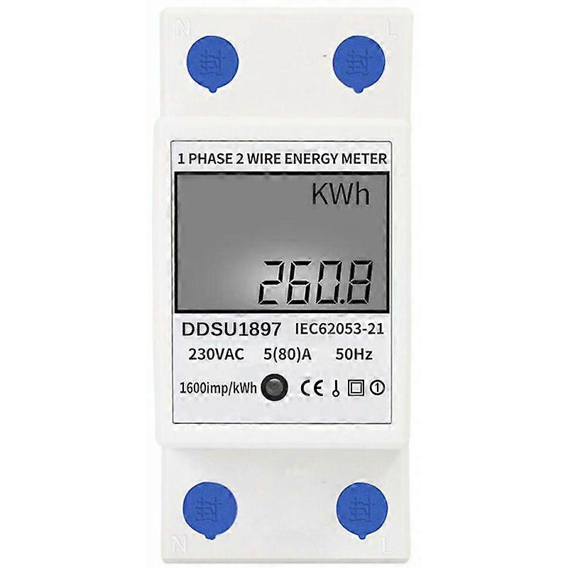 Din Rail Single Phase Electricity Meter - Single Phase Two Wire Multifunction Electricity Meter