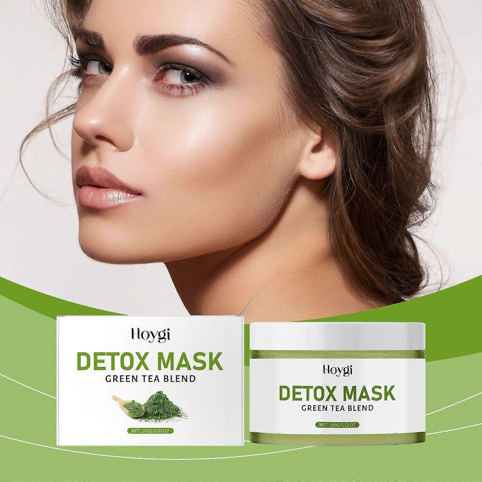 100g Green Tea Clay Mask Clarifying Pore Blend with Refreshing Glow Effect