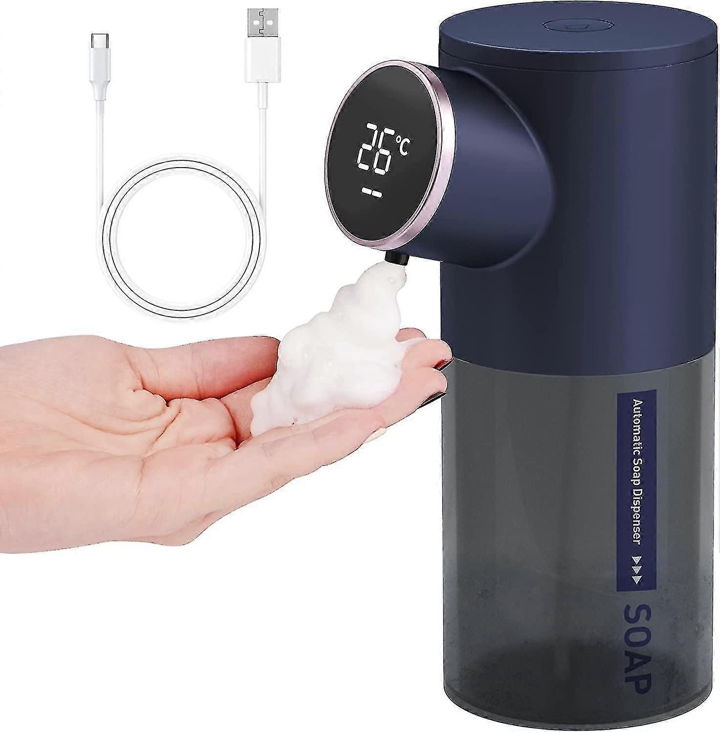 Automatischer Seifenspender, 320ml Schaum mit USB wiederaufladbar, ipx4 berührungslos mit Infrarot-Sensor-Detektor