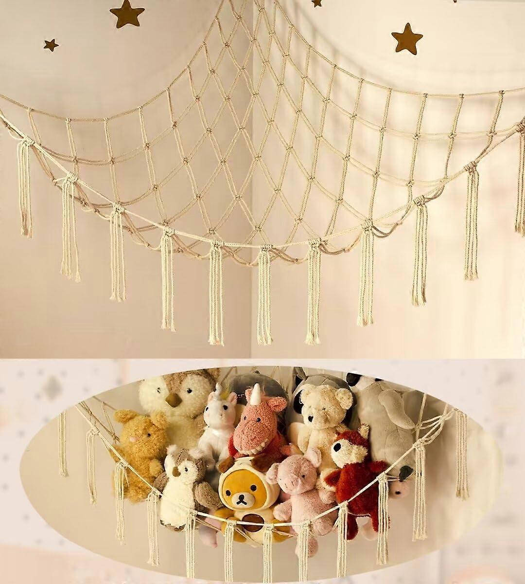 Stuffed Animal Storage Hammock or Net Corner Large Toy Hammock Net for Stuffed Animals Room Decor