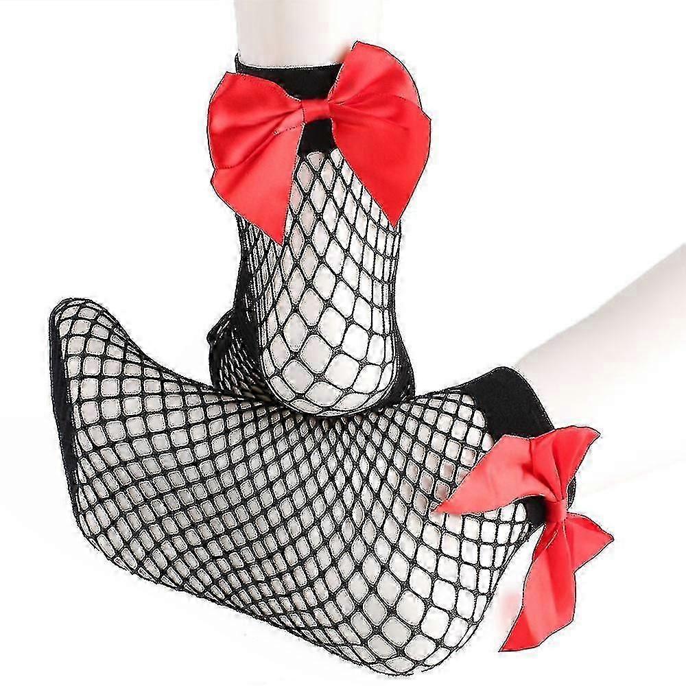 Schleife Netzstrümpfe Kurze Netzstrümpfe Damen Kurze Socken Netzstrümpfe Damenstrümpfe Zubehör MädchensockenCJ2-27