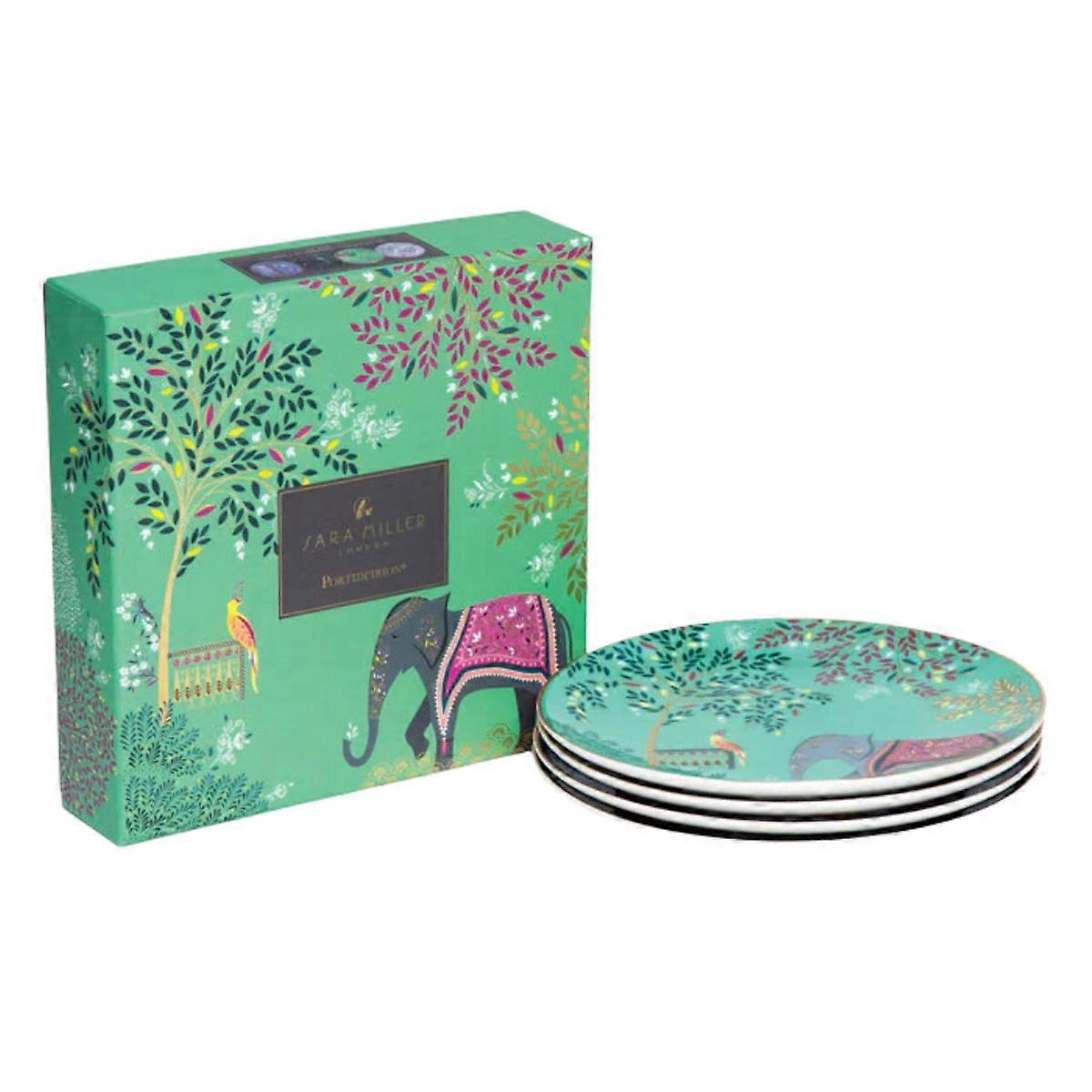 Sara Miller India Design Set of 4 Cake Plates