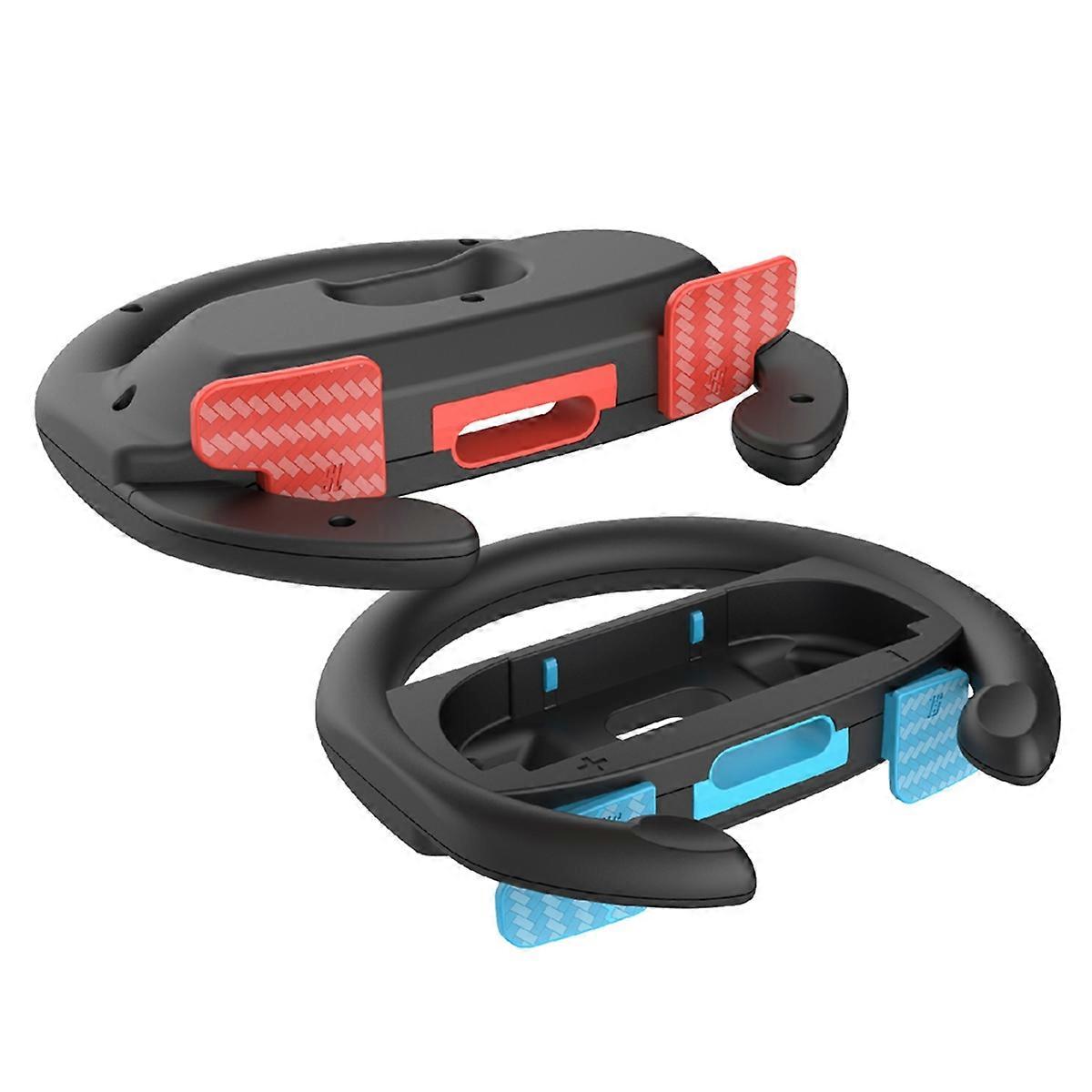 2PCS Racing Steering Wheels for 2 Controller Game Grip Handle Racing Game Wheel B