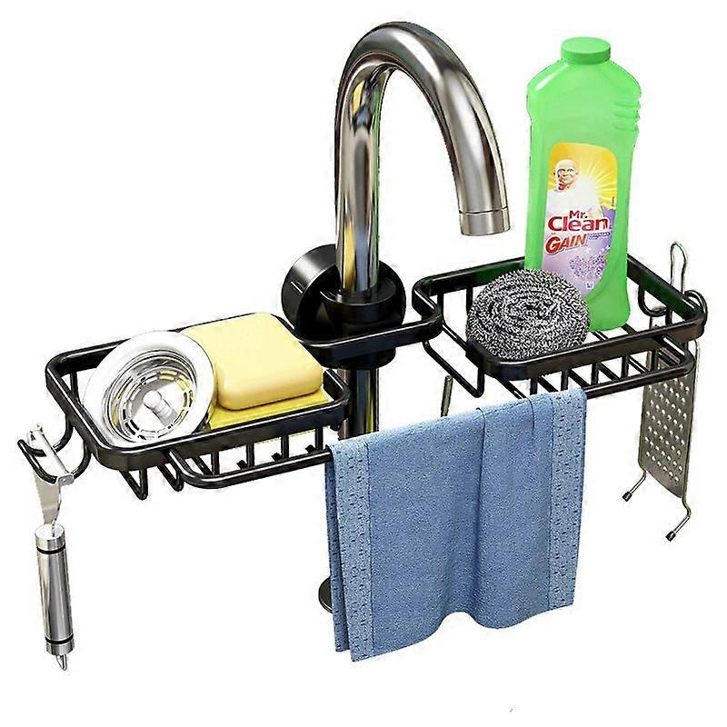 Multi-purpose sink storage rack