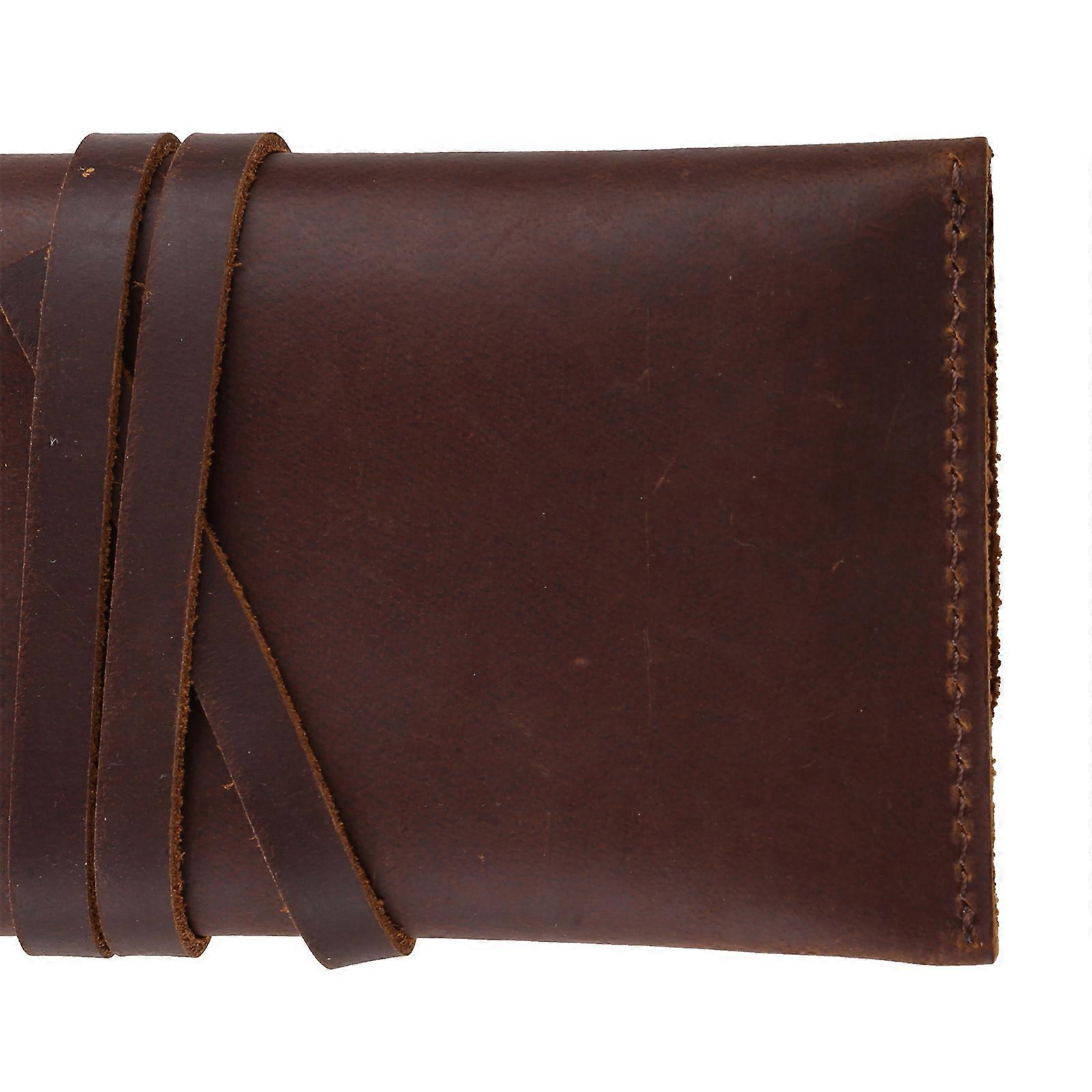 Handgemachte Rindsleder Pen Bag Retro Vintage Roll Bleistift für Case Pouch Statio