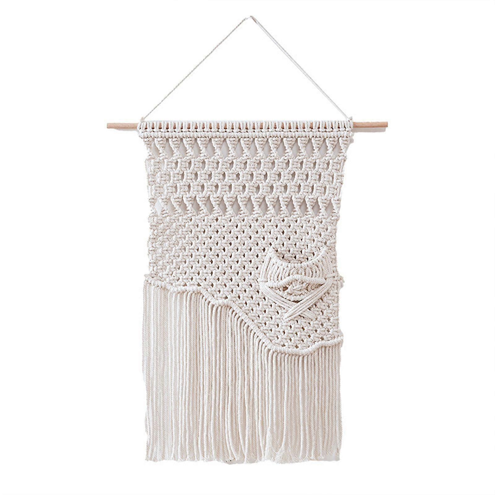 منسوجة يدويا شنقا نسيج معلق لوازم الديكور المعلقة اليدوية لمكتب المنزل المجففة زهرة المرايل الديكور