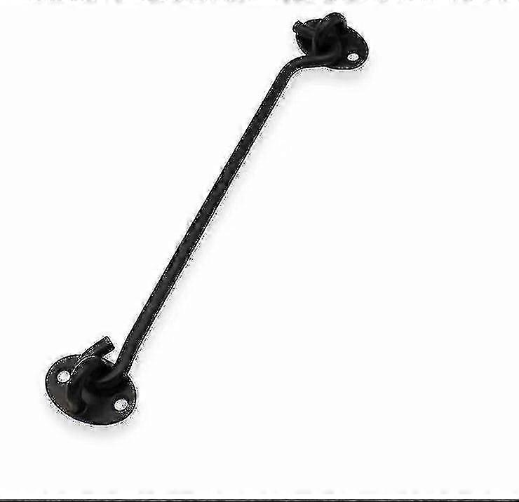 2 Black 75mm Fixing Hooks for Revolving Door Frames & Windows