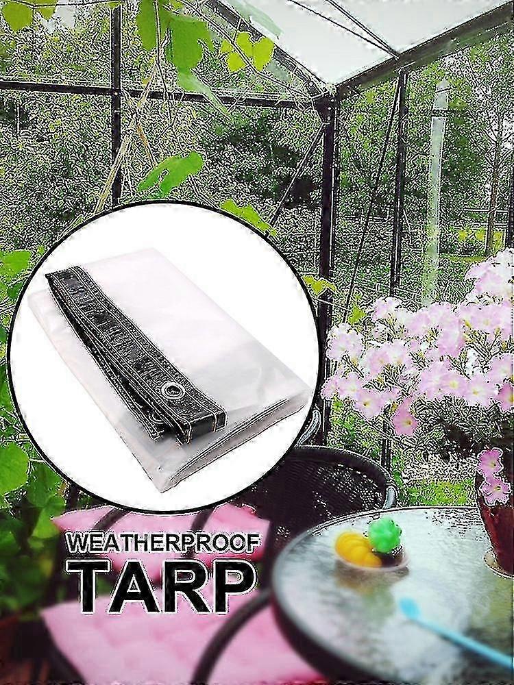 Vedenpitävä ja tuulenpitävä läpinäkyvä pressuverho ulkokäyttöön, sopii terassille, pergolaan ja puutarhaan, mitat 300*250cm